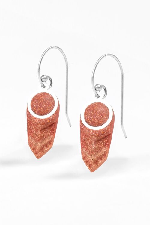 Panache - Corail - Boucles d'oreilles