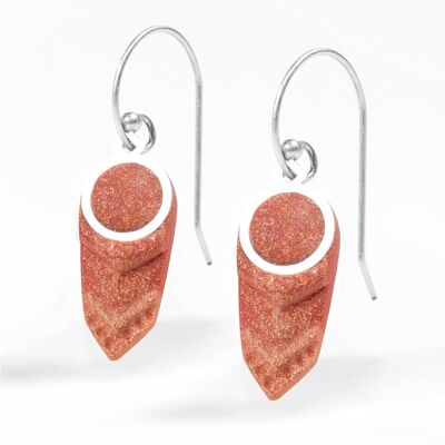 Panache - Corail - Boucles d'oreilles