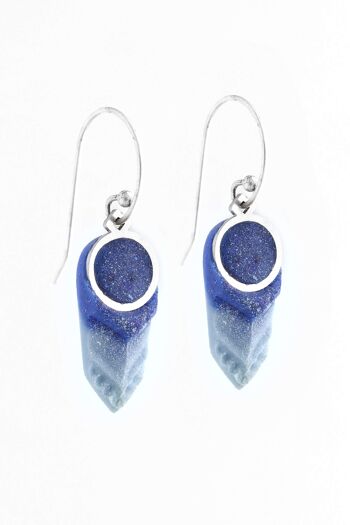 Panache - Bleu - Boucles d'oreilles 1