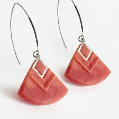 Cleopatra - Coral - Large earrings