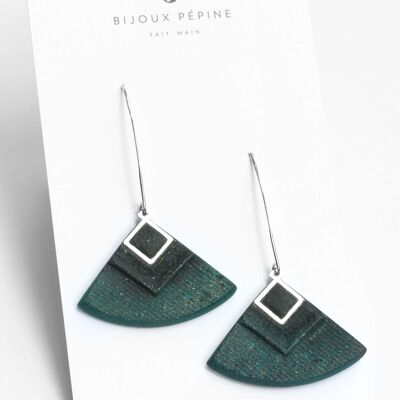 Cleopatra - Verde Bosque - Pendientes Grandes