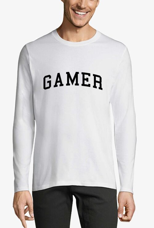 TS manches longues blanc - GAMER