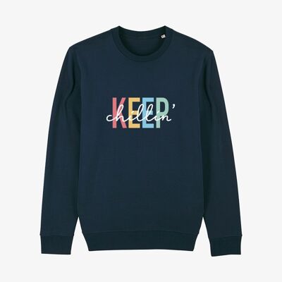 Marineblaues Sweatshirt - Keep chillin'