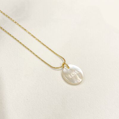 Love mother-of-pearl necklace