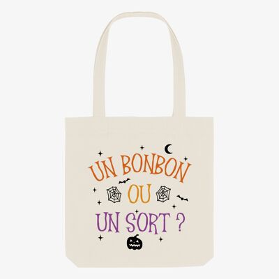 TOTEBAG-A CANDY OR A SPELL-HALLOWEEN