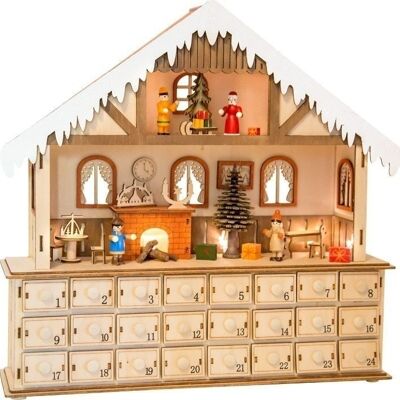 Salle du calendrier de l'avent avec éclairage