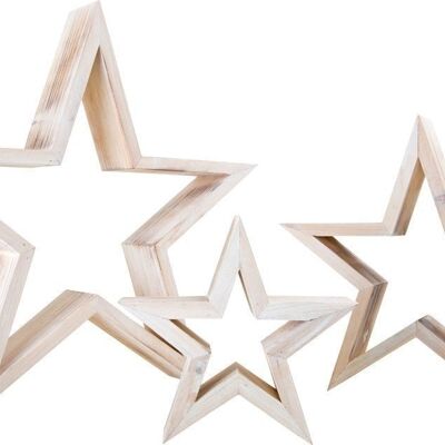 Decorative star, white | Christmas | Wood