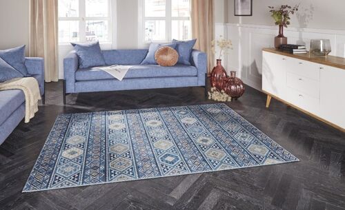 Carpet Anatolian in Oriental-Optic Sapphire Blue