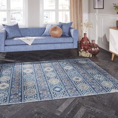 Carpet Anatolian in Oriental-Optic Sapphire Blue