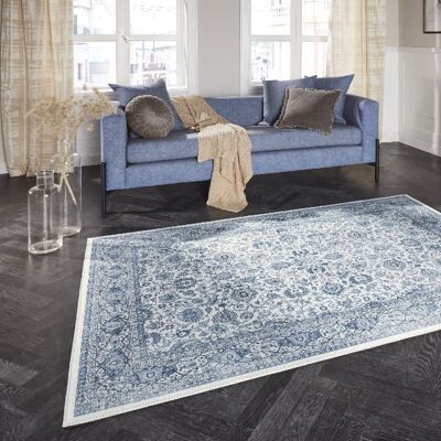 Carpet Keshan Maschad  in Oriental-Optic Sapphire Blue