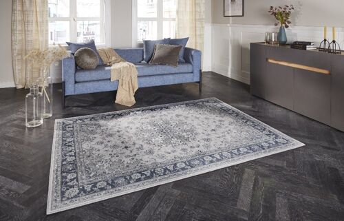 Carpet Nain in Oriental-Optic Sapphire Blue