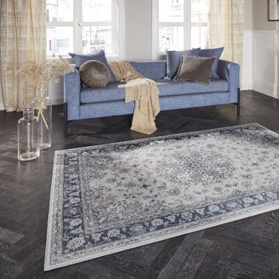 Carpet Nain in Oriental-Optic Sapphire Blue