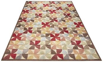 Tapis design Ailette en High-Low-Optic Brown Multicolor 2