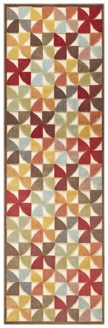 Tapis design Ailette en High-Low-Optic Brown Multicolor 5