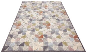 Tapis design Ailette en High-Low-Optic Light Grey Pastel 2