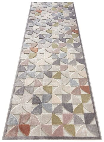 Tapis design Ailette en High-Low-Optic Light Grey Pastel 3