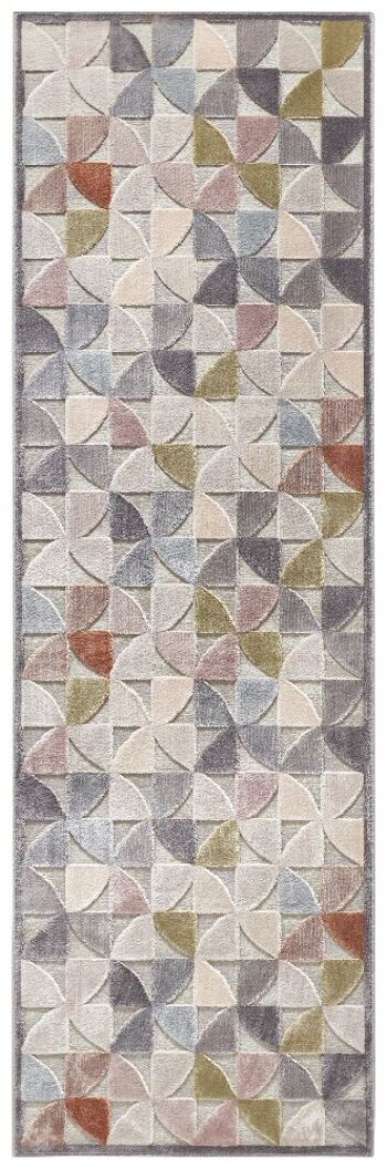 Tapis design Ailette en High-Low-Optic Light Grey Pastel 5