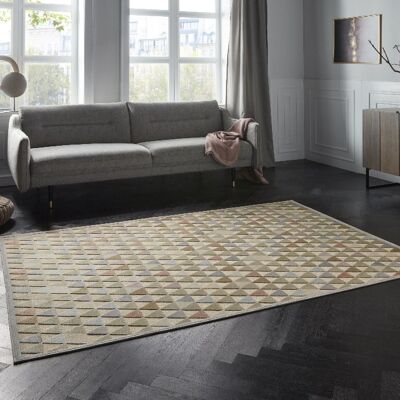 Tapis design Aisne en optique haut-bas