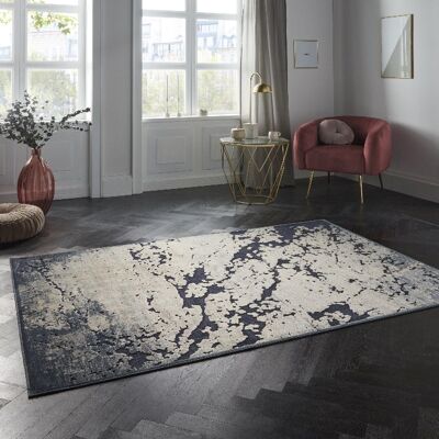 Design carpet Arroux in High-Low-Optic Dark Blue