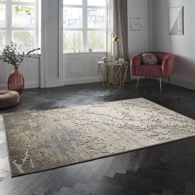 Design carpet Arroux in High-Low-Optic Gray Silver