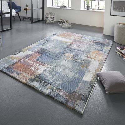 Design carpet Bayonne Multicolor with Brush-Stroke-Effect