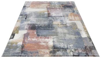 Tapis design Bayonne Multicolore avec Effet Coup de Pinceau 2