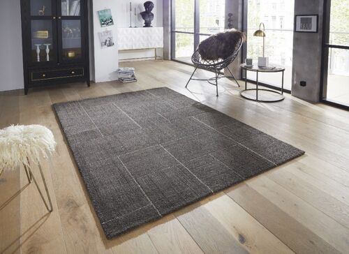 Design carpet Castres Dark grey Cream