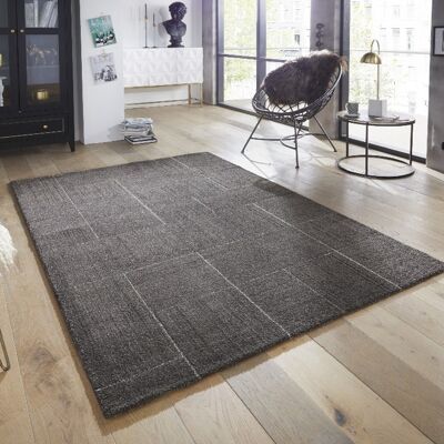 Design carpet Castres Dark gray Cream
