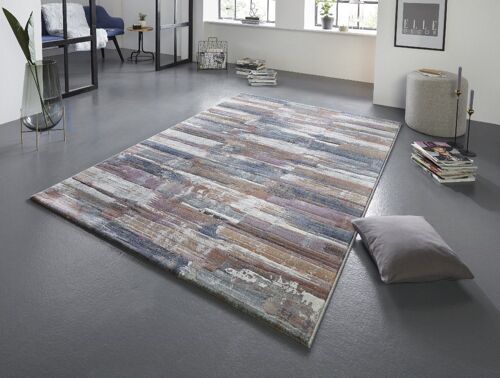 Design carpet Cavaillon Multicolor with Brush-Stroke-Effect