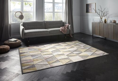 Design carpet Creuse in High-Low-Optic Light Grey Pastel