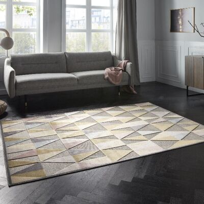 Design carpet Creuse in High-Low-Optic Light Gray Pastel