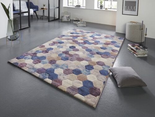 Design carpet Manosque Blueberry Cream In Camouflage-Optic