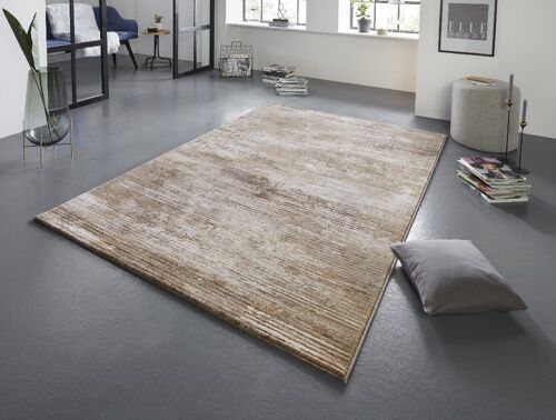 Design carpet Trappes Brown Cream in Washed-Out-Look