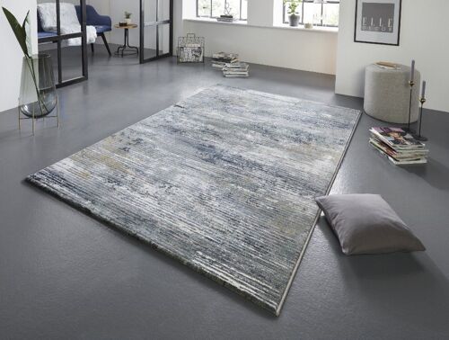 Design carpet Trappes Silver Blue Green in Washed-Out-Look