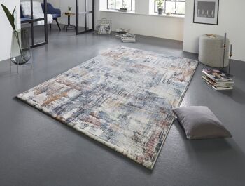 Tapis design Vernon Multicolor avec Brush-Stroke-Effet 1