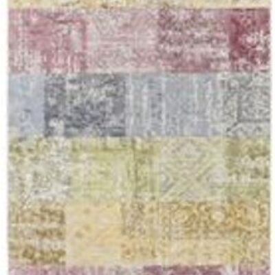Design flatweave carpet Toulon Multicolor in patchwork look