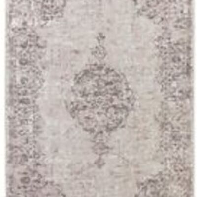 Design flatweave carpet Vertou Rose Black in a handmade look