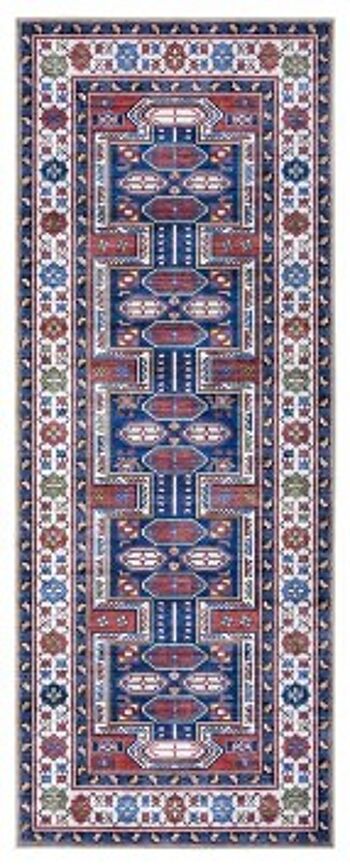 Tapis de passage design en Oriental Optique Kazak Tizab