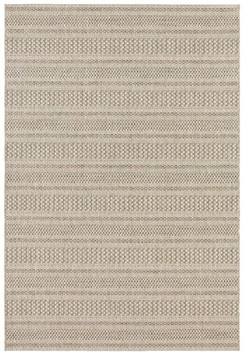 Tapis d'intérieur et d'extérieur tissé à plat Arras brun naturel au look fait main 3