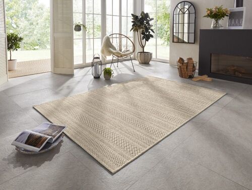 Flatweave In- & Outdoor carpet Arras natural-brown in Handmade-Look