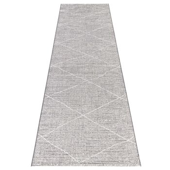 Tapis d'intérieur et d'extérieur tissé à plat Blois Crème Anthracite 3