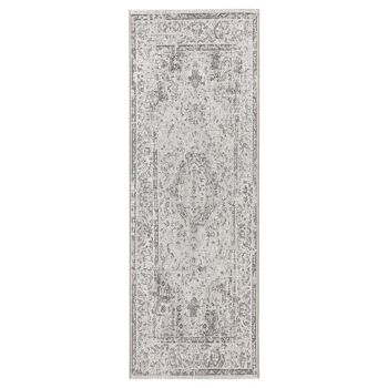 Tapis d'intérieur et d'extérieur tissé à plat Cenon Crème 5