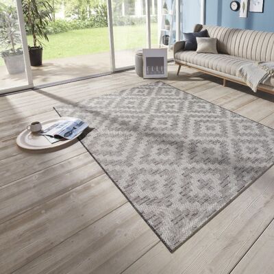 Flatweave In- & Outdoor carpet Creil Grey Cream