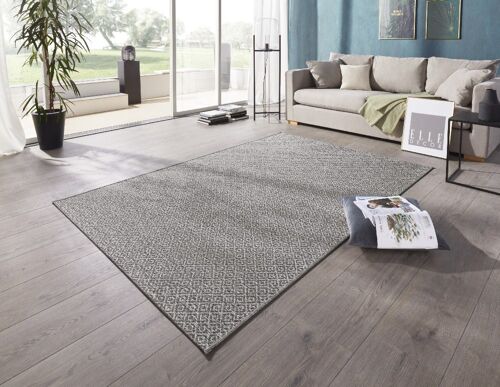 Flatweave In- & Outdoor carpet Croix Grey