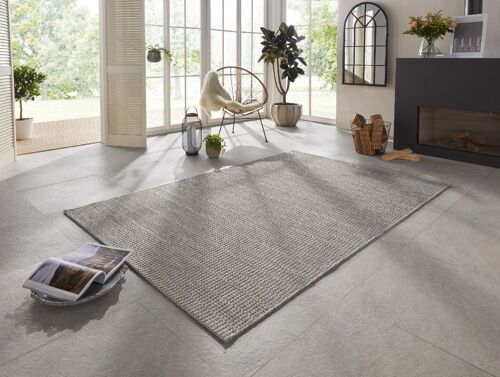 Flatweave In- & Outdoor carpet Dreux Grey in Handmade-Look