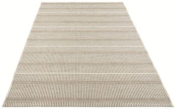 Tapis d'intérieur et d'extérieur tissé à plat Laon Crème au look fait main 2