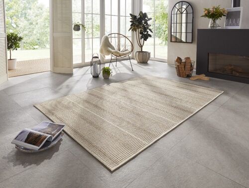 Flatweave In- & Outdoor carpet Laon Cream in Handmade-Look