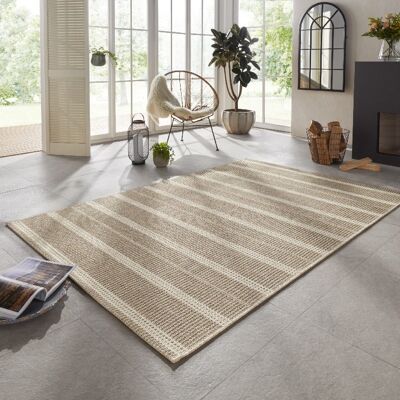 Flatweave In- & Outdoor carpet Laon natural-brown in Handmade-Look
