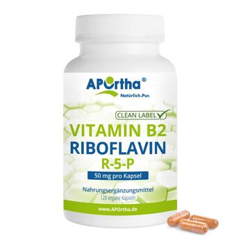 Vitamine B2 - Riboflavine 50 mg - R-5-P - 120 gélules végétaliennes 1