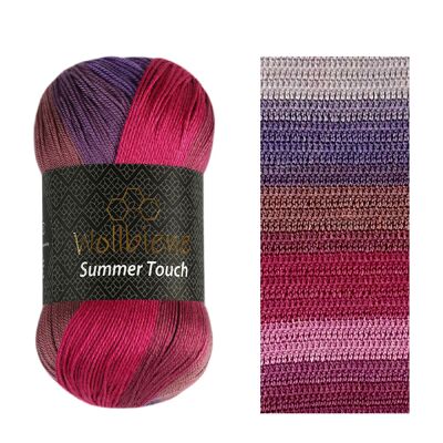 Wollbiene Batik Lot de 5 pelotes de laine de 100 g pour tricot et crochet  (500 g) Multicolore Avec dégradé de couleurs Couleur 2040 rose vif, vert :  : Cuisine et Maison